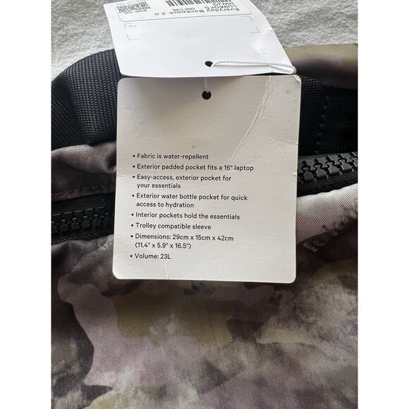 Lululemon Backpack New With Tags Camo Everyday Backpack 2.0 - Picture 4 of 10